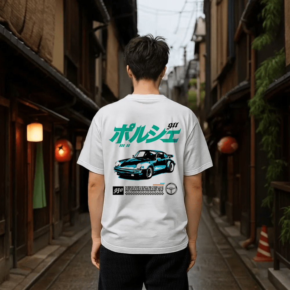 911 - T-shirt japonais oversize