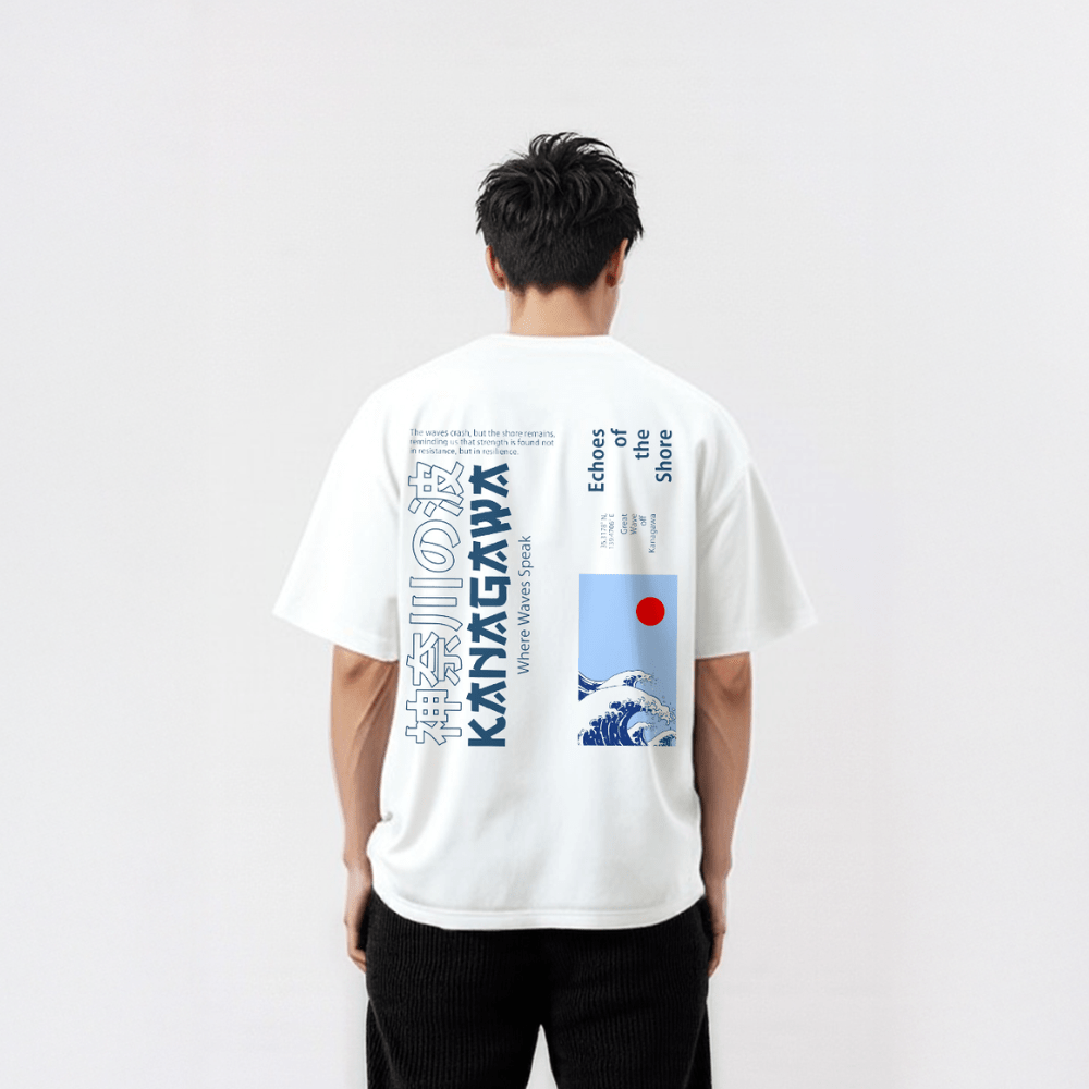 Kanagawa - T-shirt japonais oversize