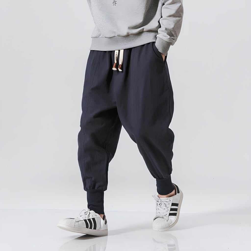 Riku - Pantalon harem confort en coton
